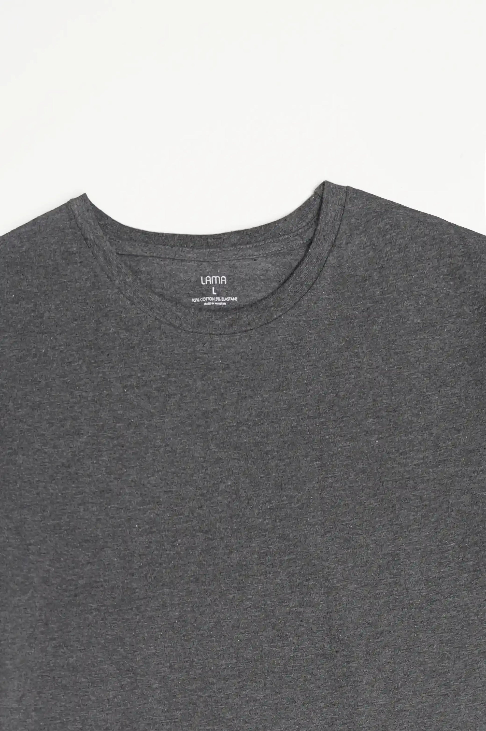 HEATHER CHARCOAL SLIM FIT CREW NECK