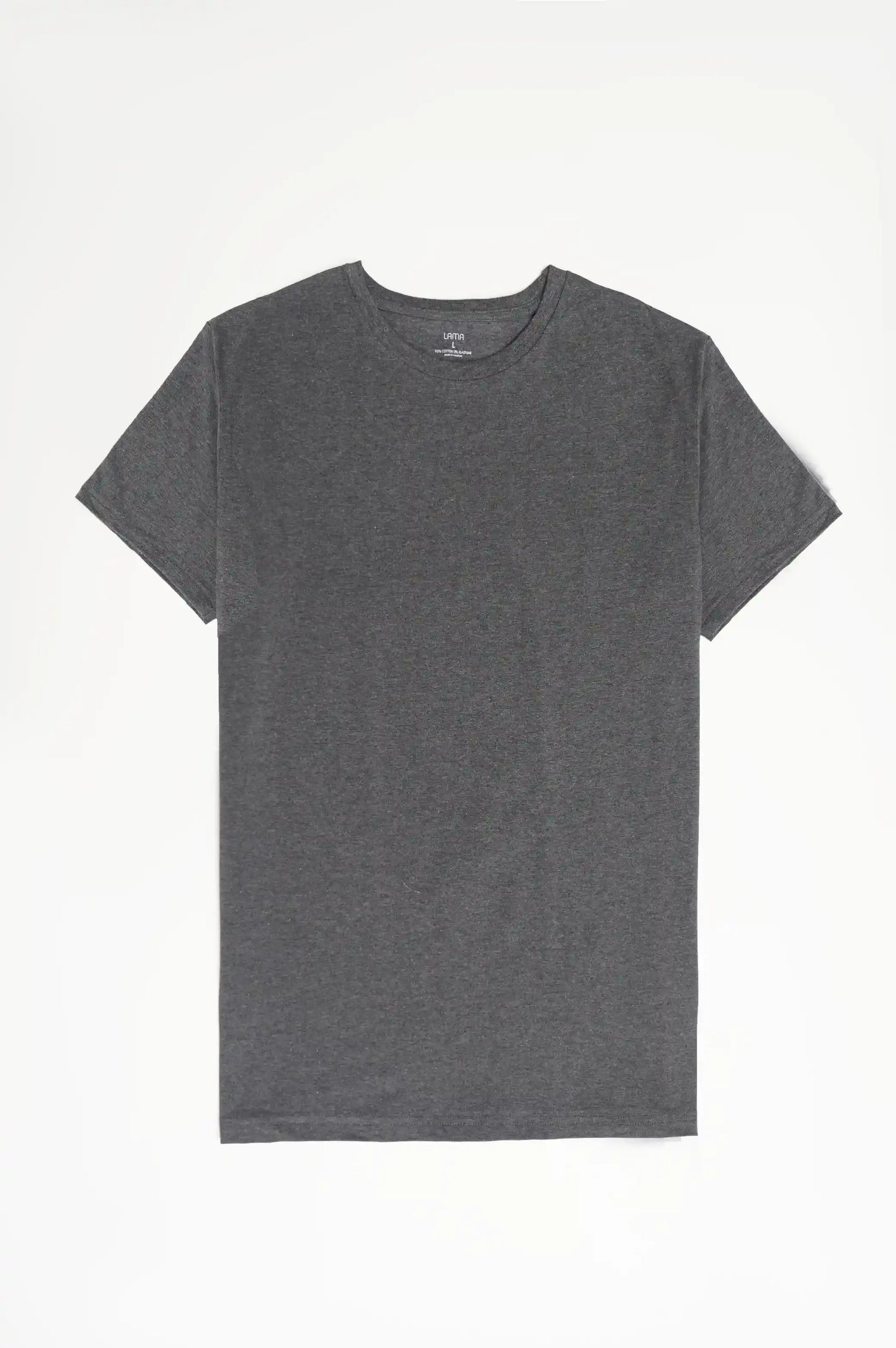 HEATHER CHARCOAL SLIM FIT CREW NECK