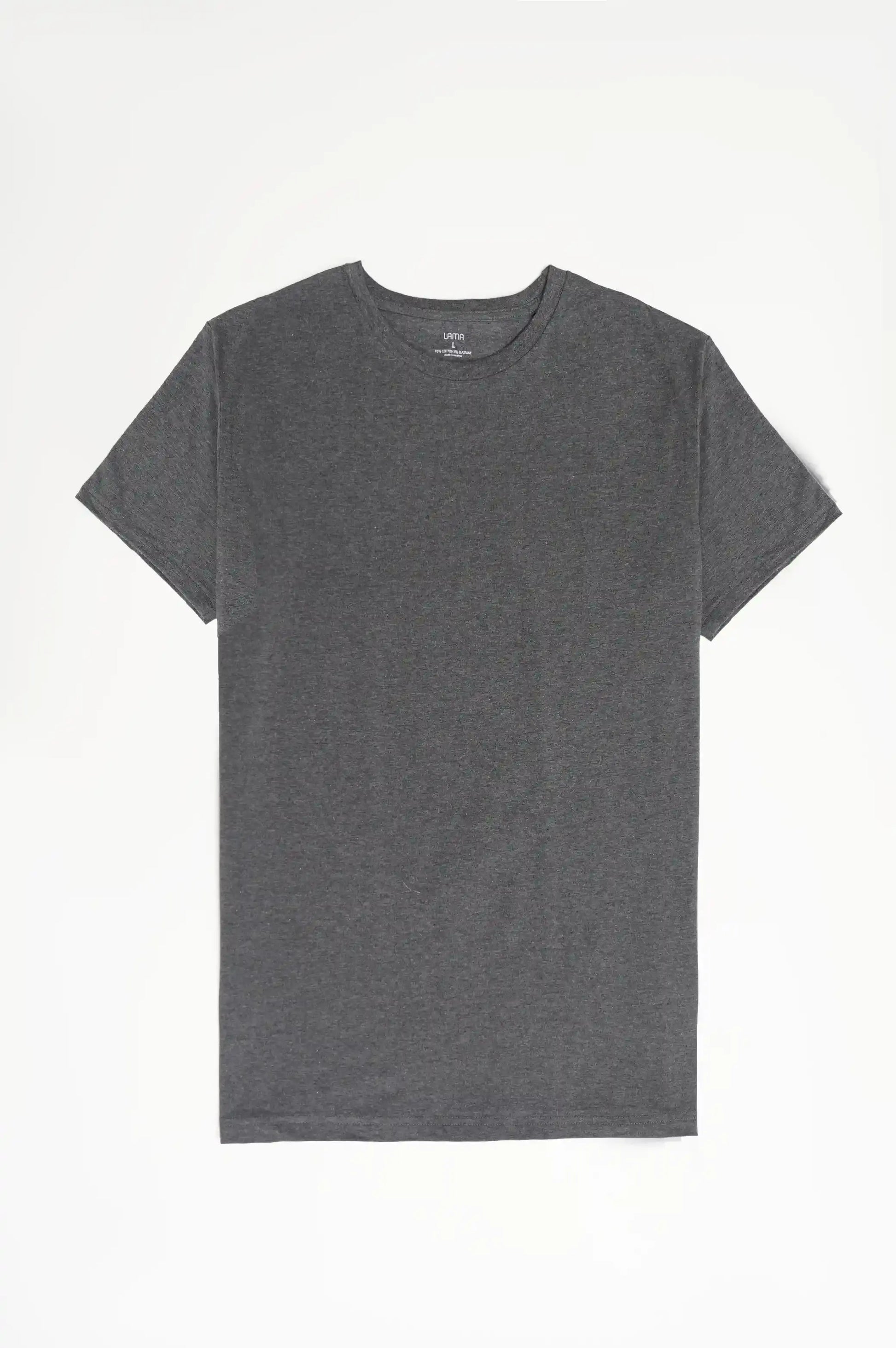 HEATHER CHARCOAL SLIM FIT CREW NECK