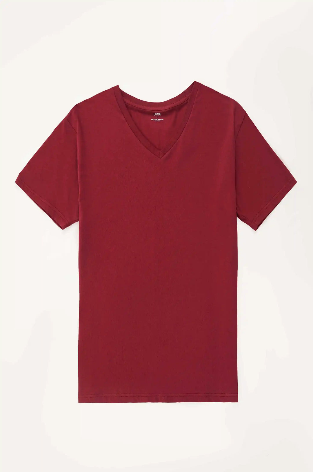 Dark Red V Neck T-Shirt