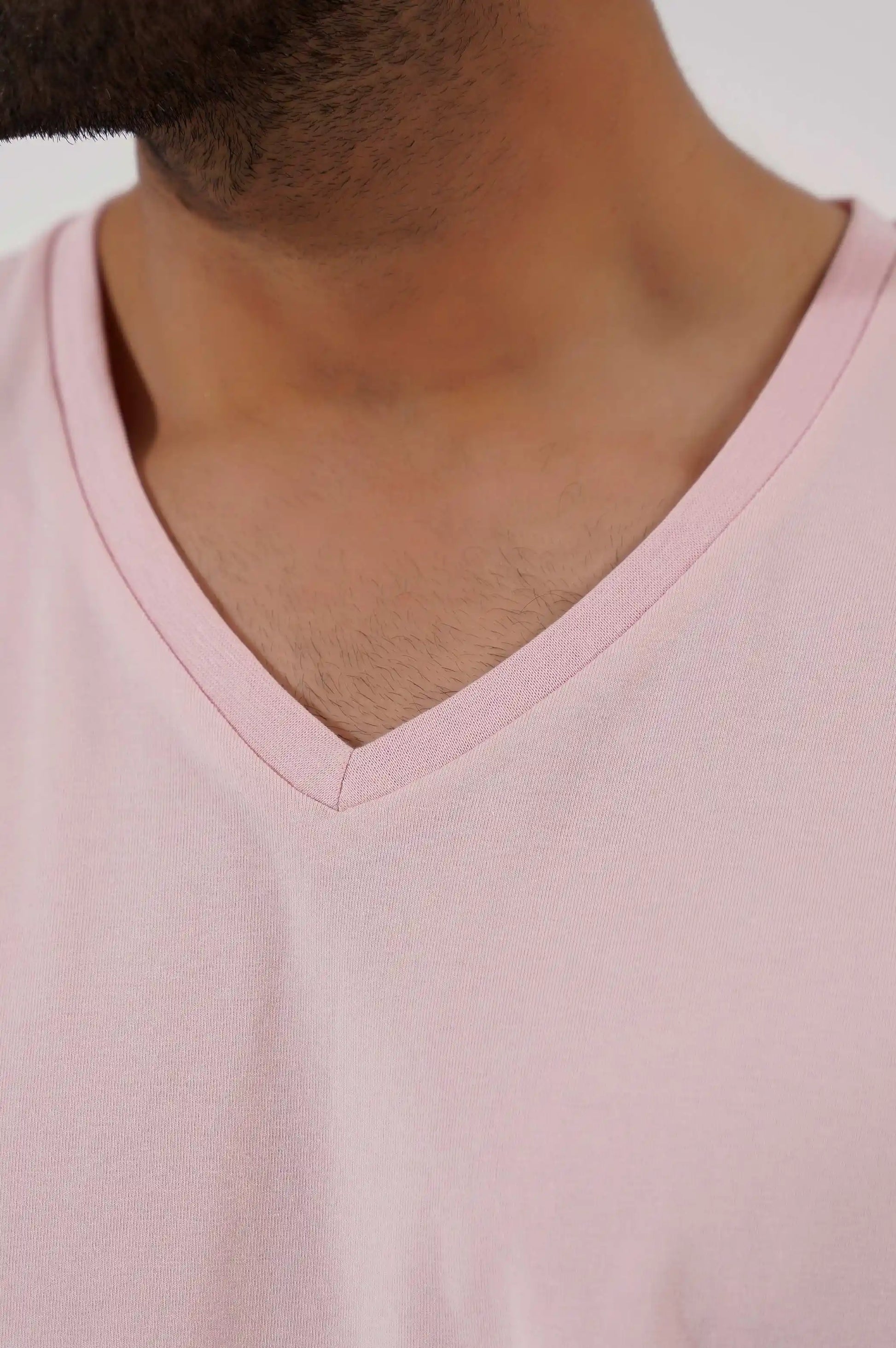 Dirty Pink V Neck T-Shirt