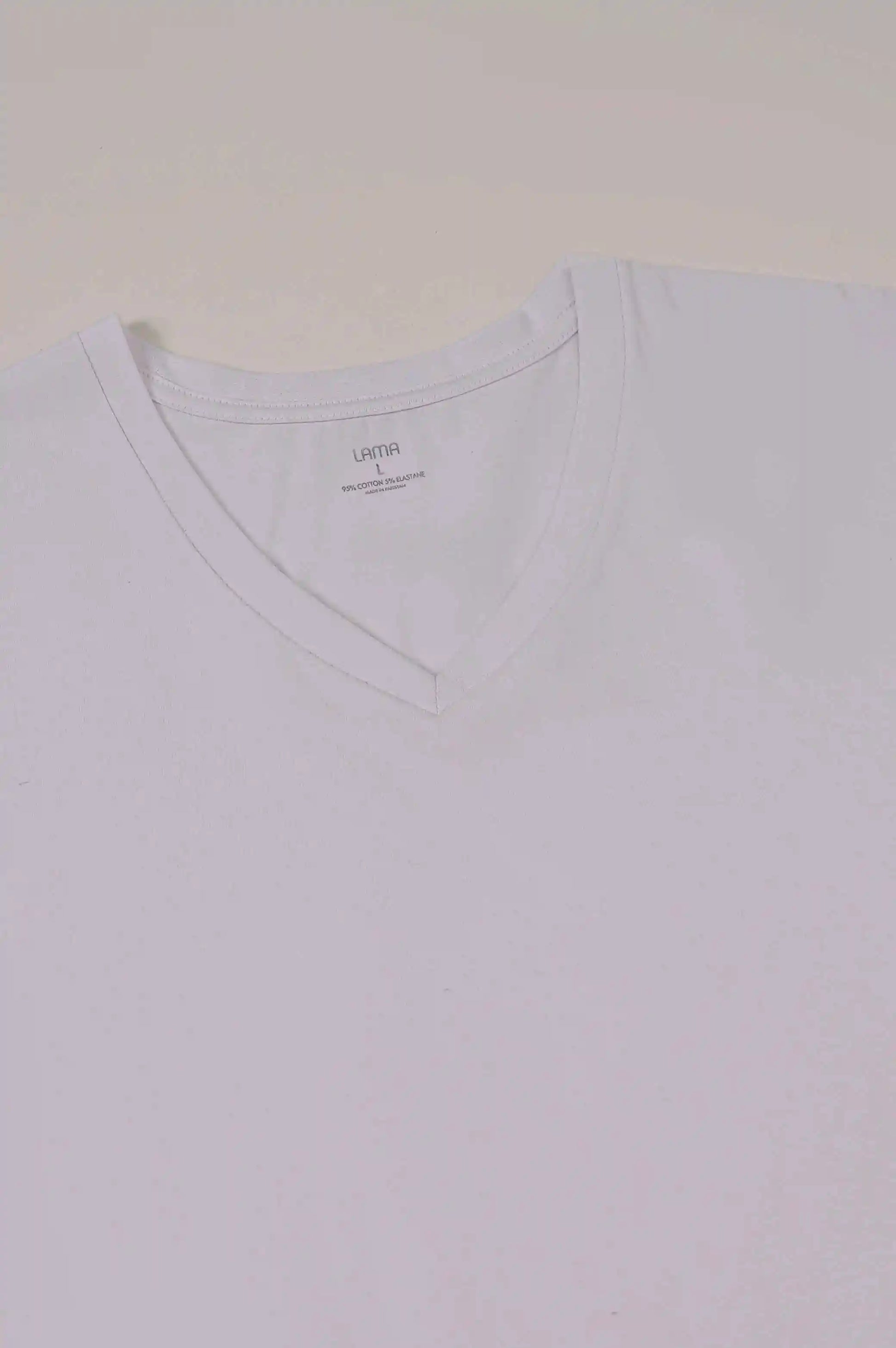 WHITE V NECK T-SHIRT