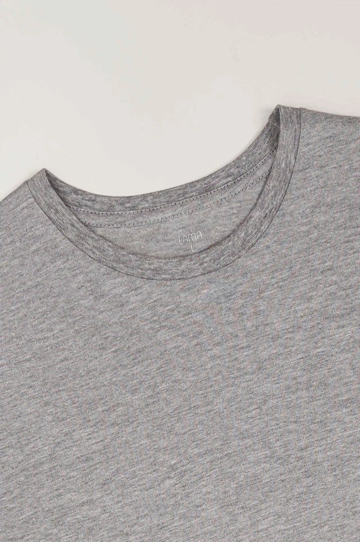 HEATHER GREY CREW NECK T-SHIRT