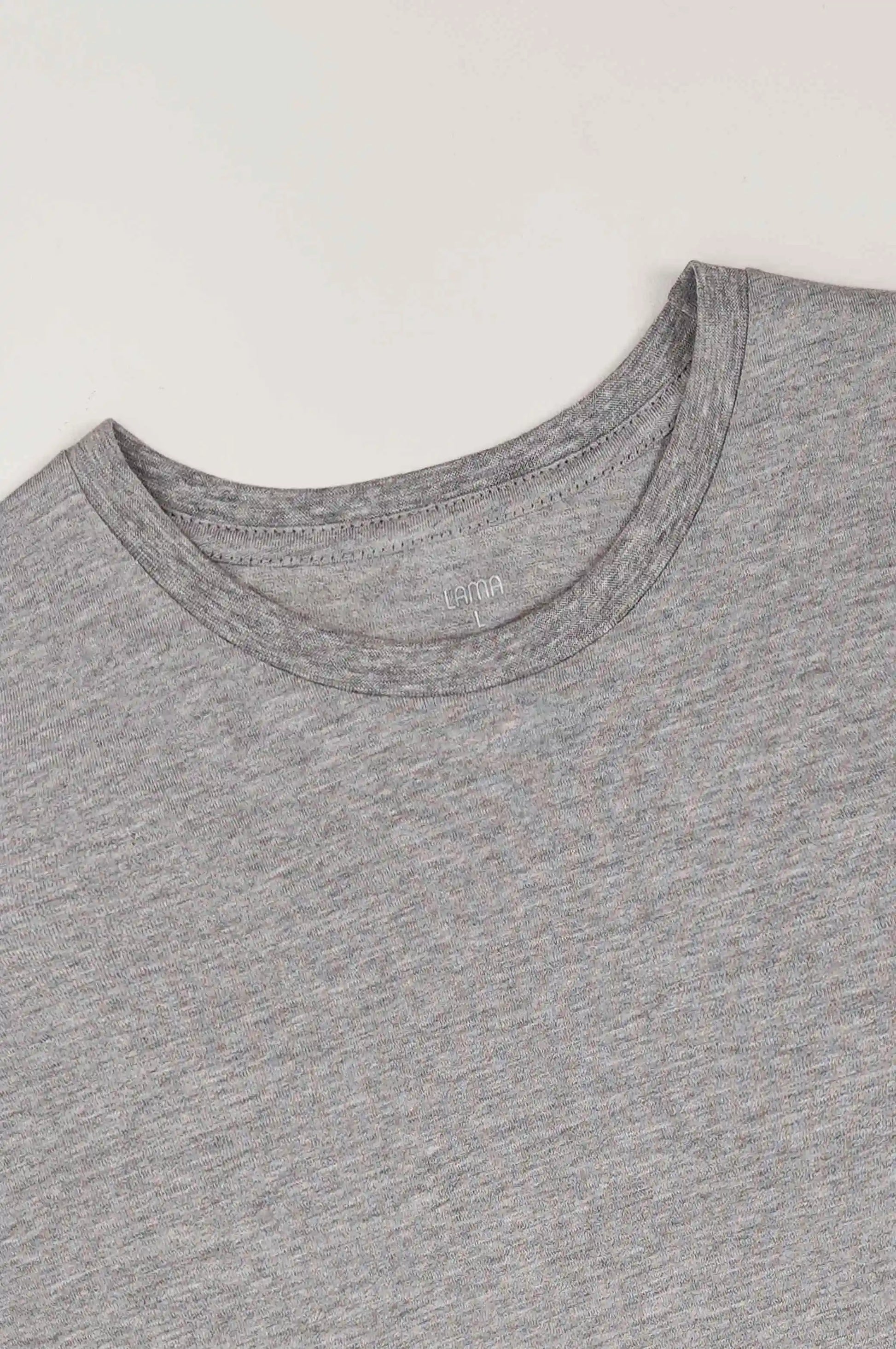 HEATHER GREY CREW NECK T-SHIRT