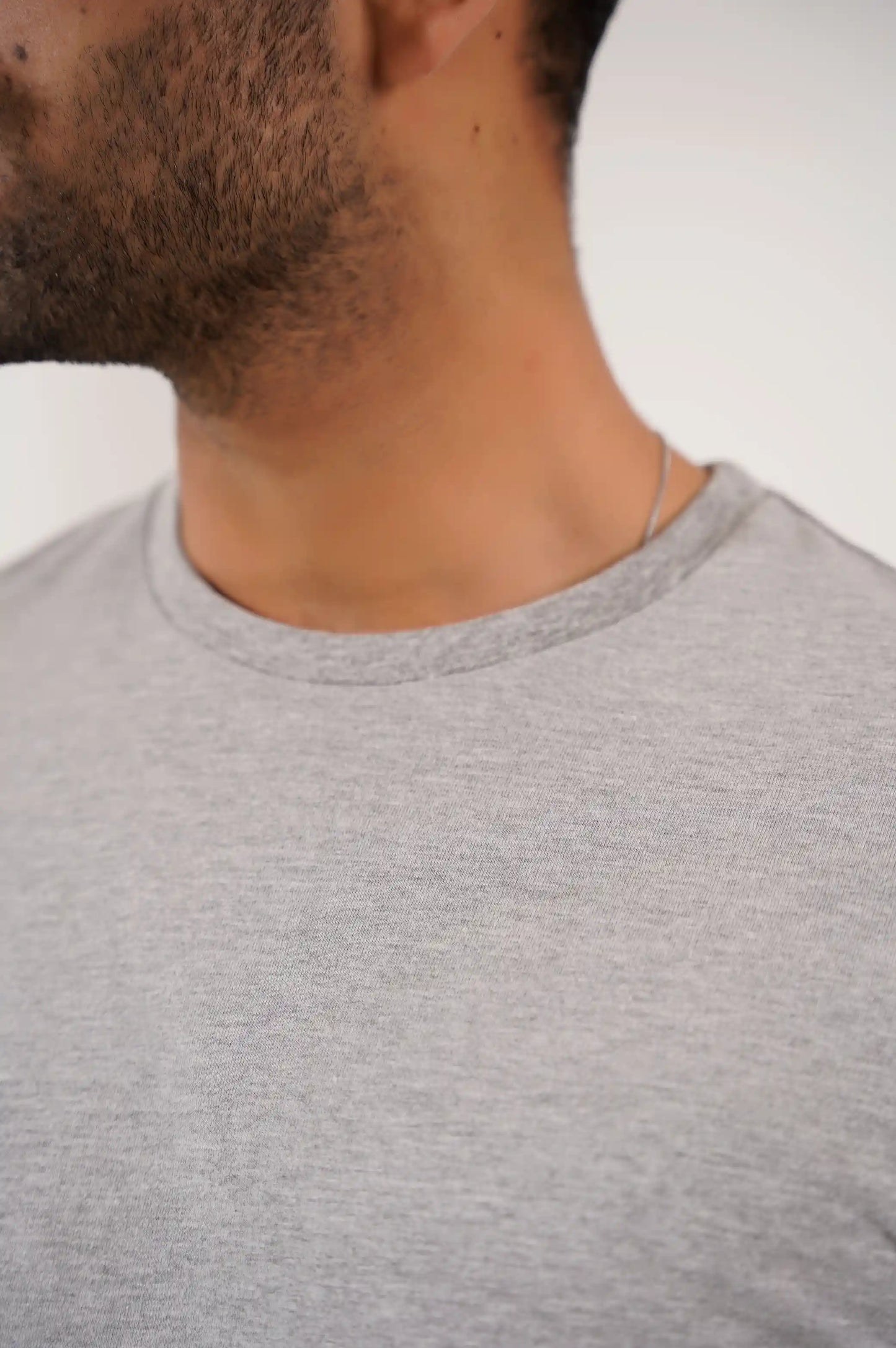 HEATHER GREY CREW NECK T-SHIRT