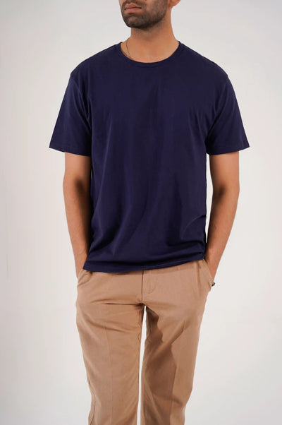 LIGHT NAVY CREW NECK T-SHIRT