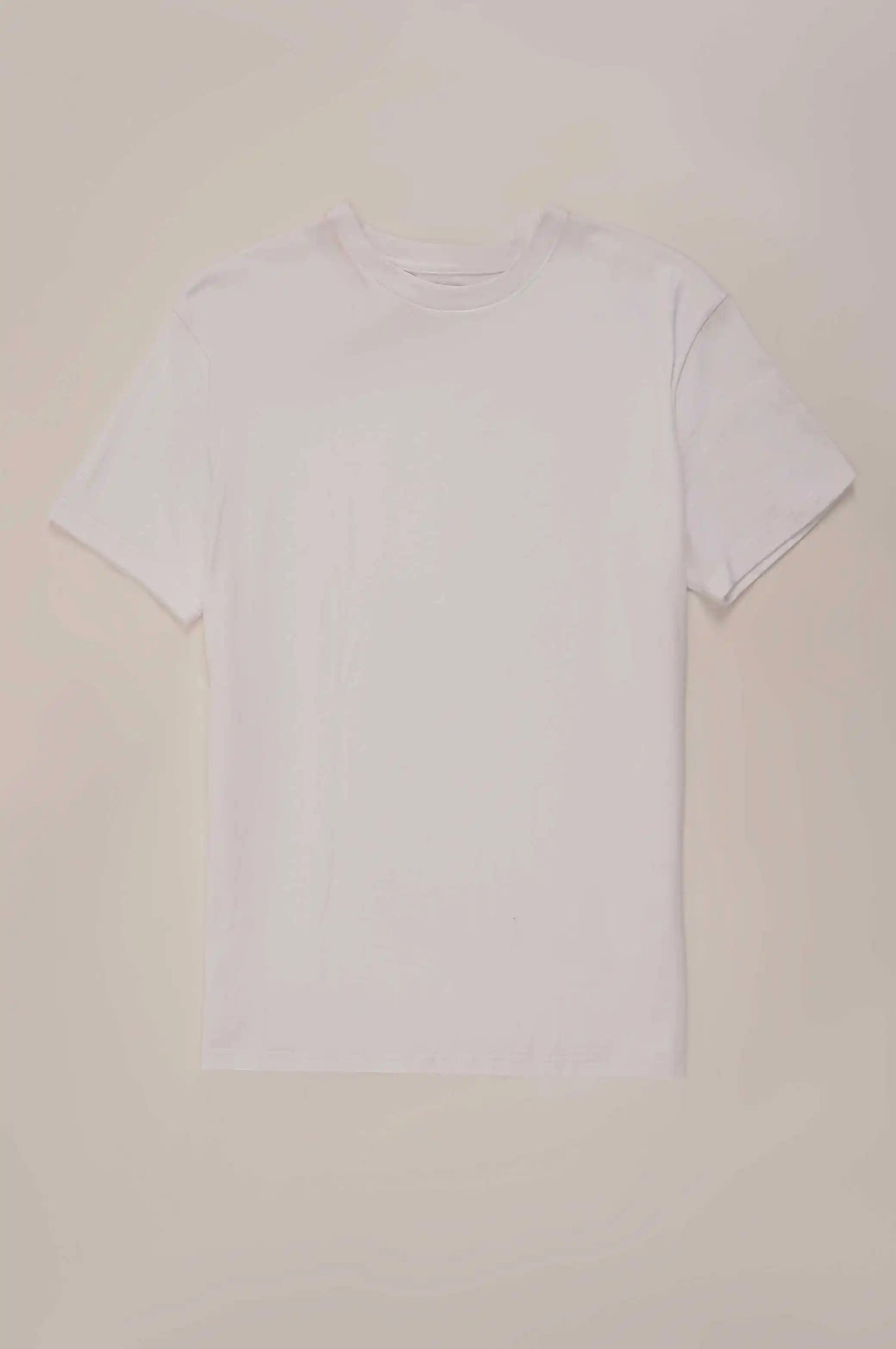 WHITE CREW NECK T-SHIRT
