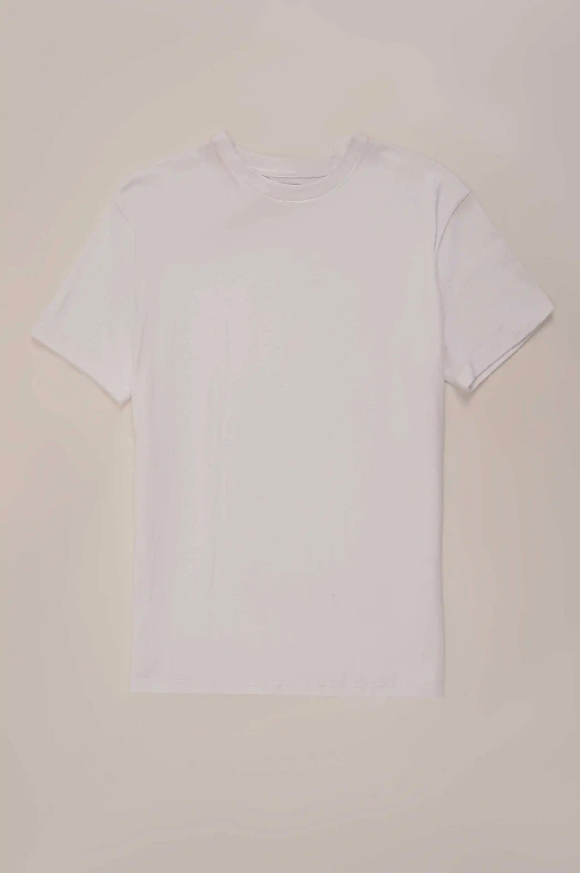 WHITE CREW NECK T-SHIRT