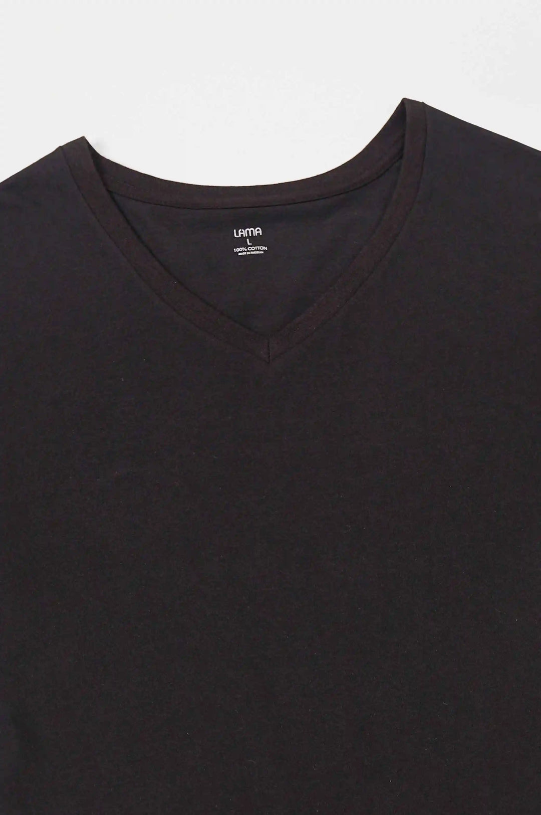 Black Basic V Neck T-Shirt