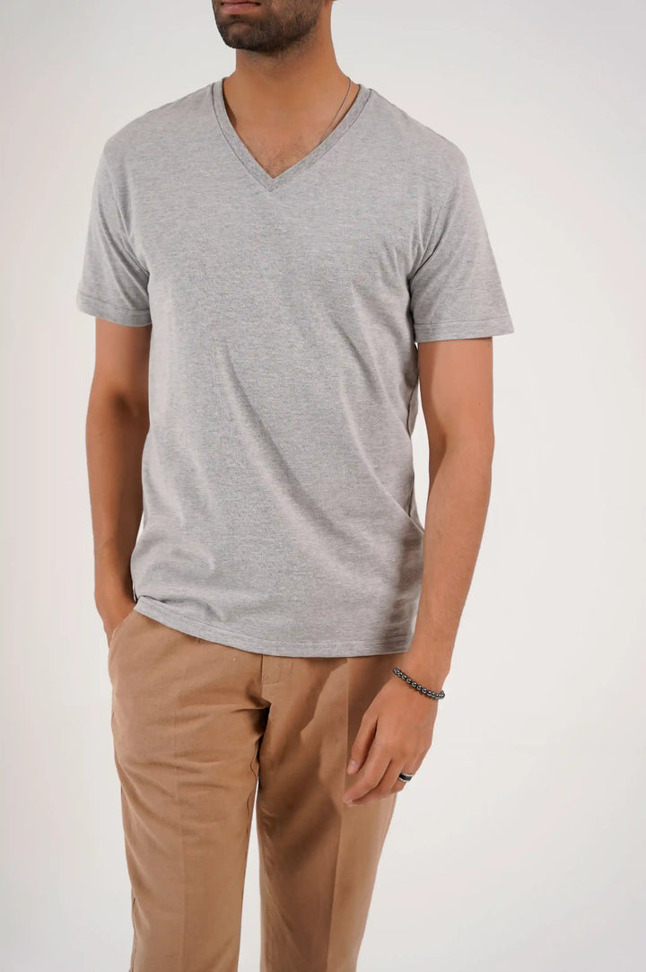 Heather grey V neck T-Shirt