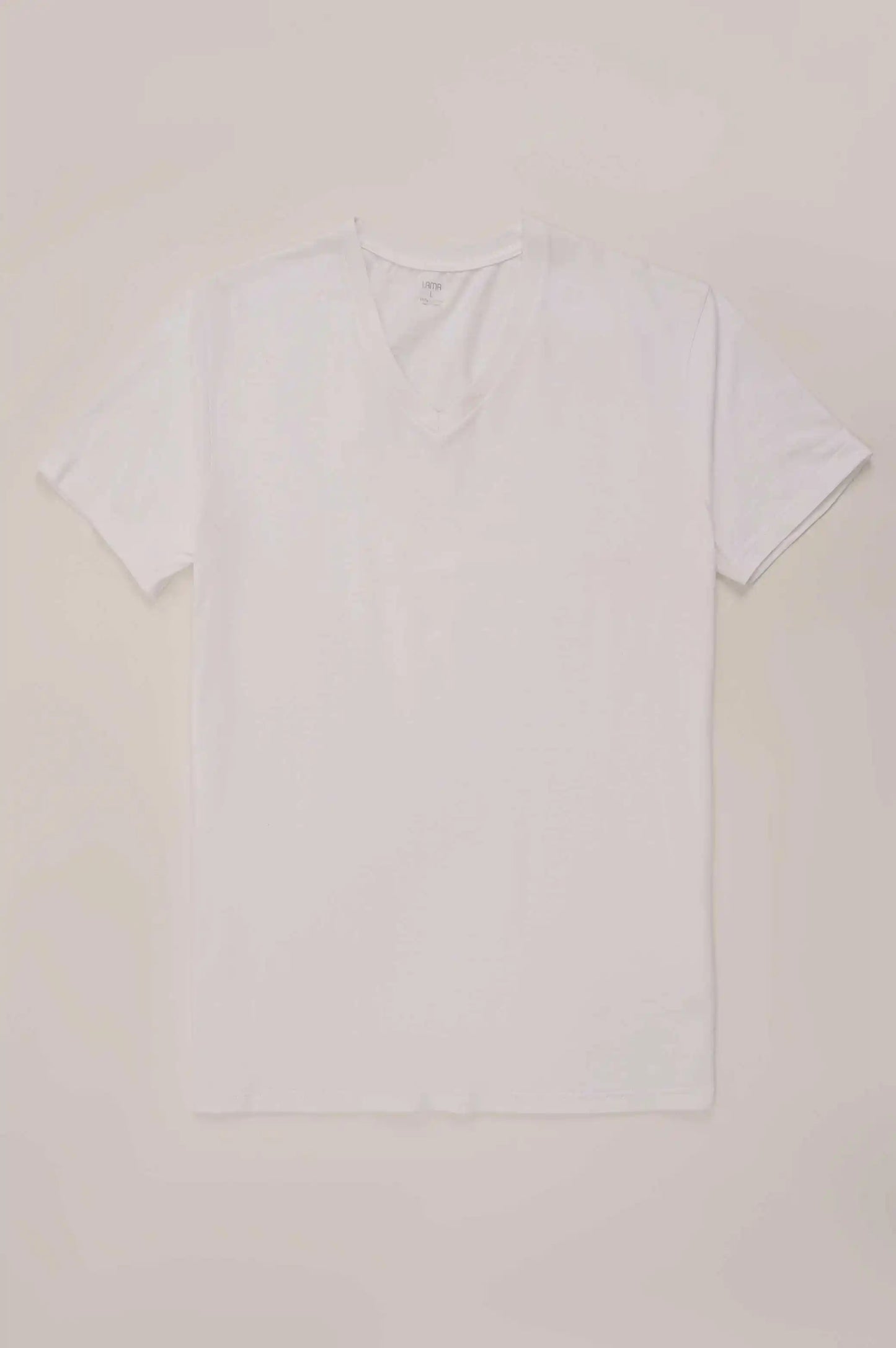WHITE BASIC V NECK T-SHIRT