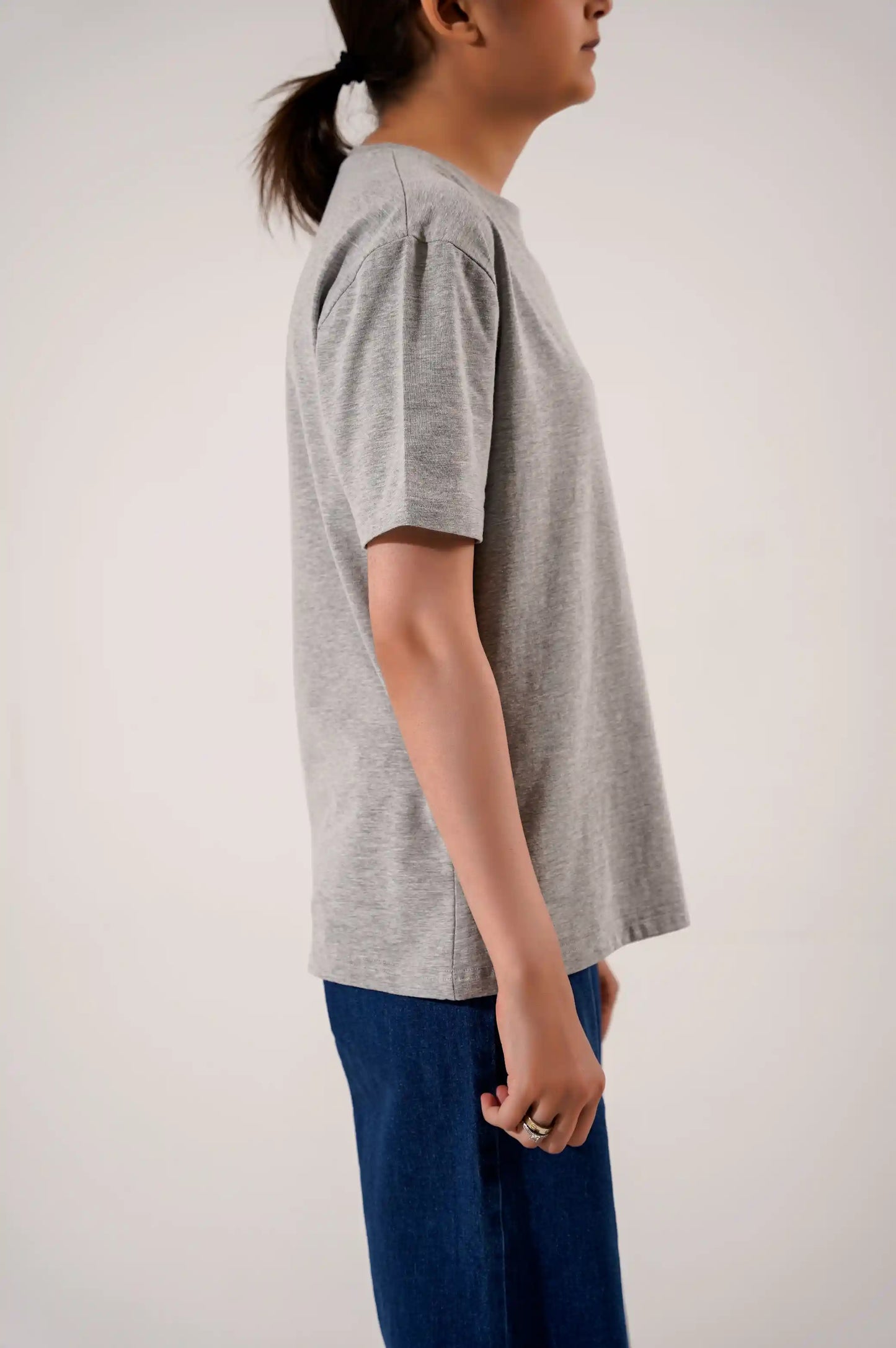 Heather Grey Round Neck T-Shirt