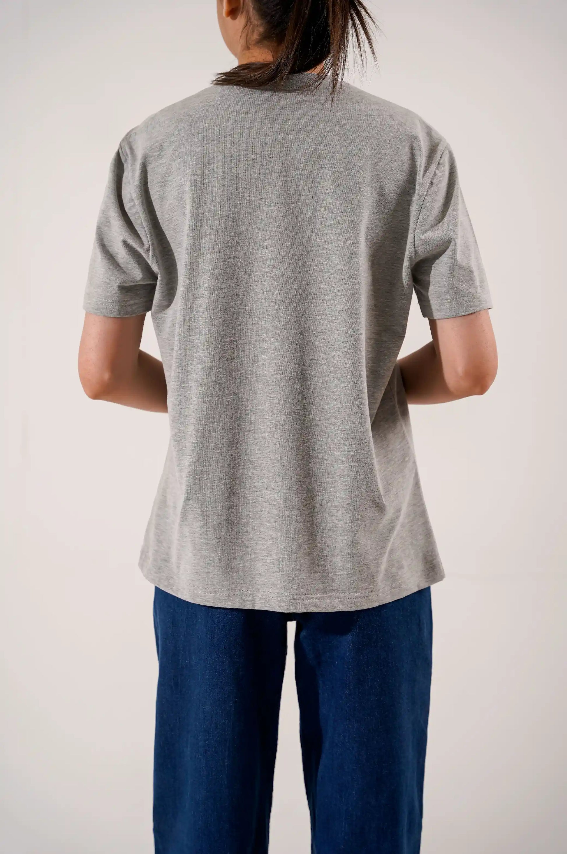 Heather Grey Round Neck T-Shirt