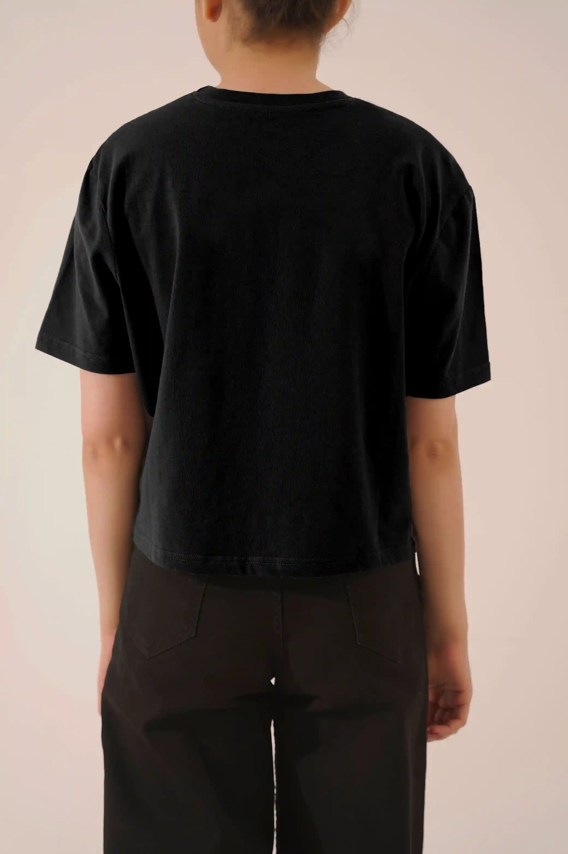 Black CROPPED T-SHIRT