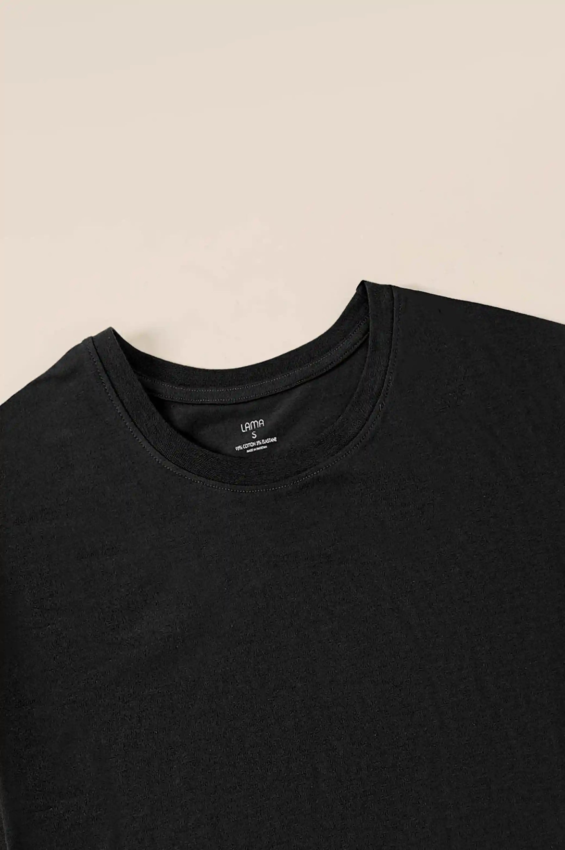 BLACK CROPPED T-SHIRT
