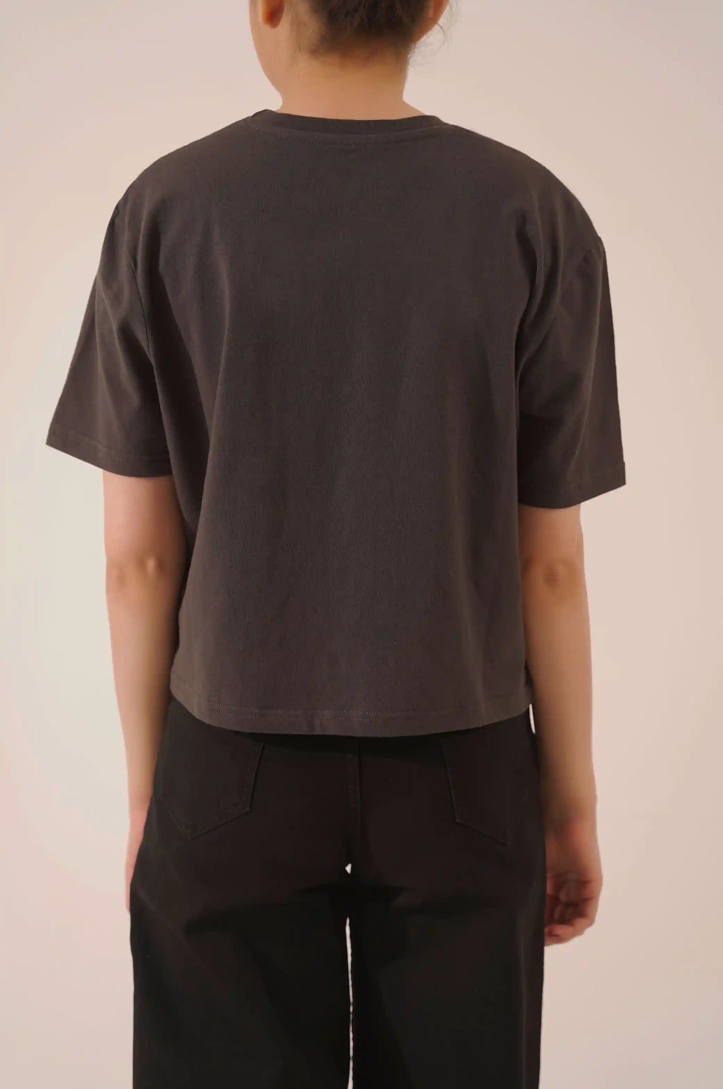 Dark Grey cropped T-Shirt