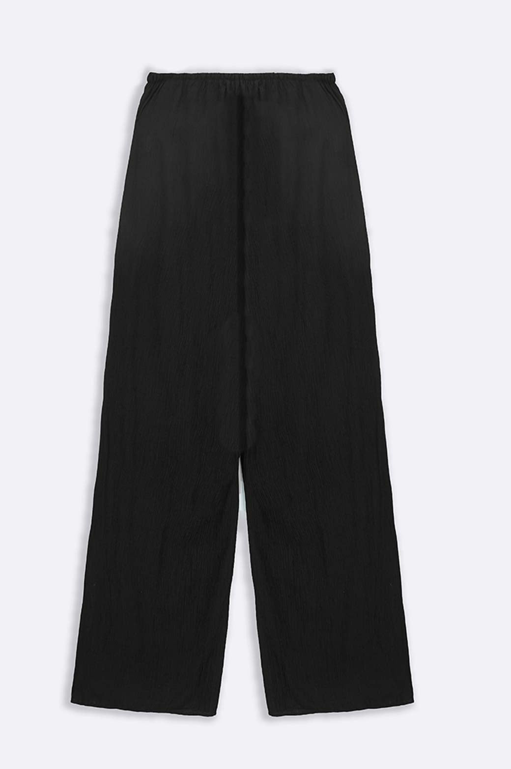 BLACK EVERYDAY CRINKLE PANTS