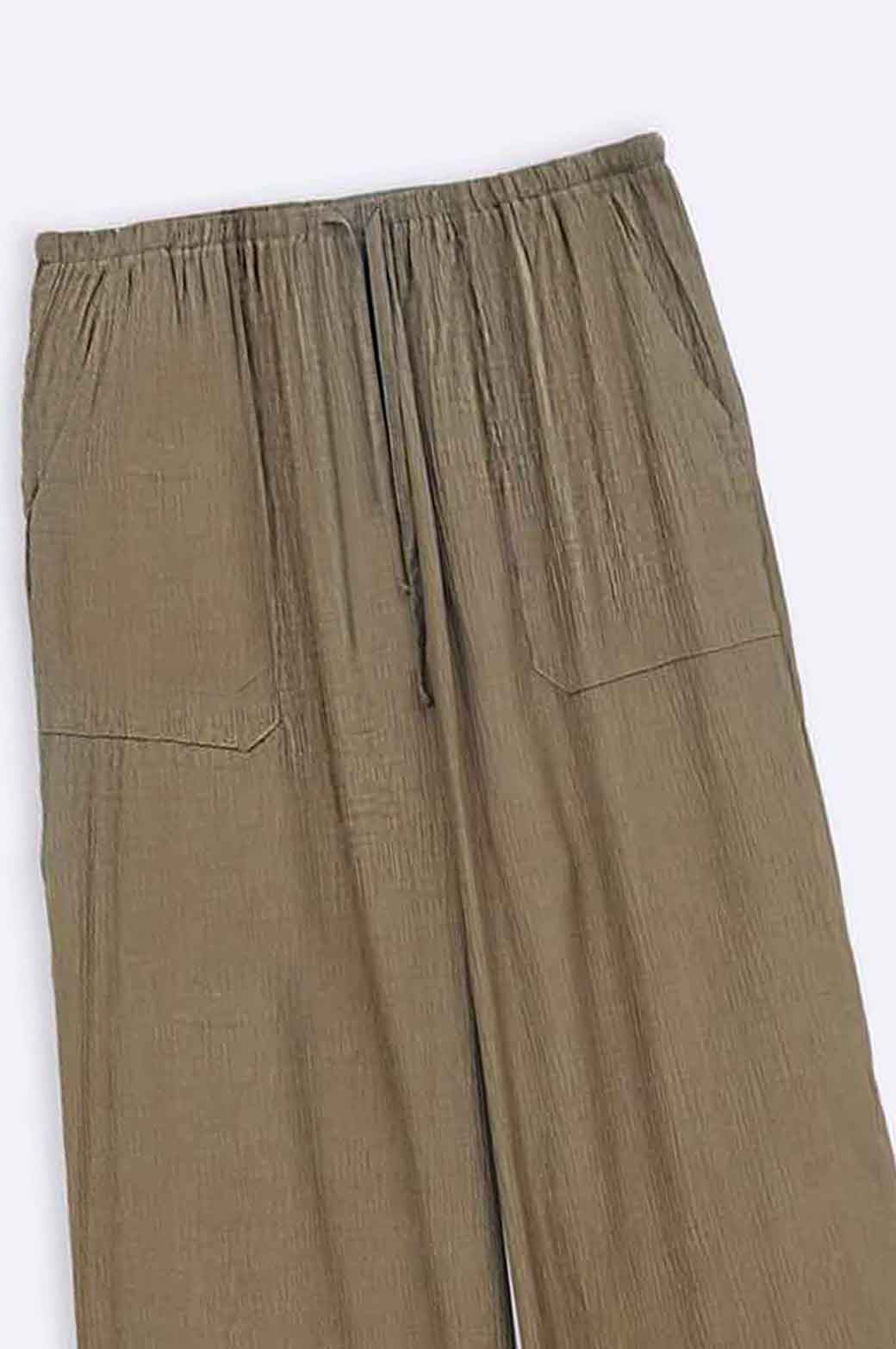 OLIVE EVERYDAY CRINKLE PANTS