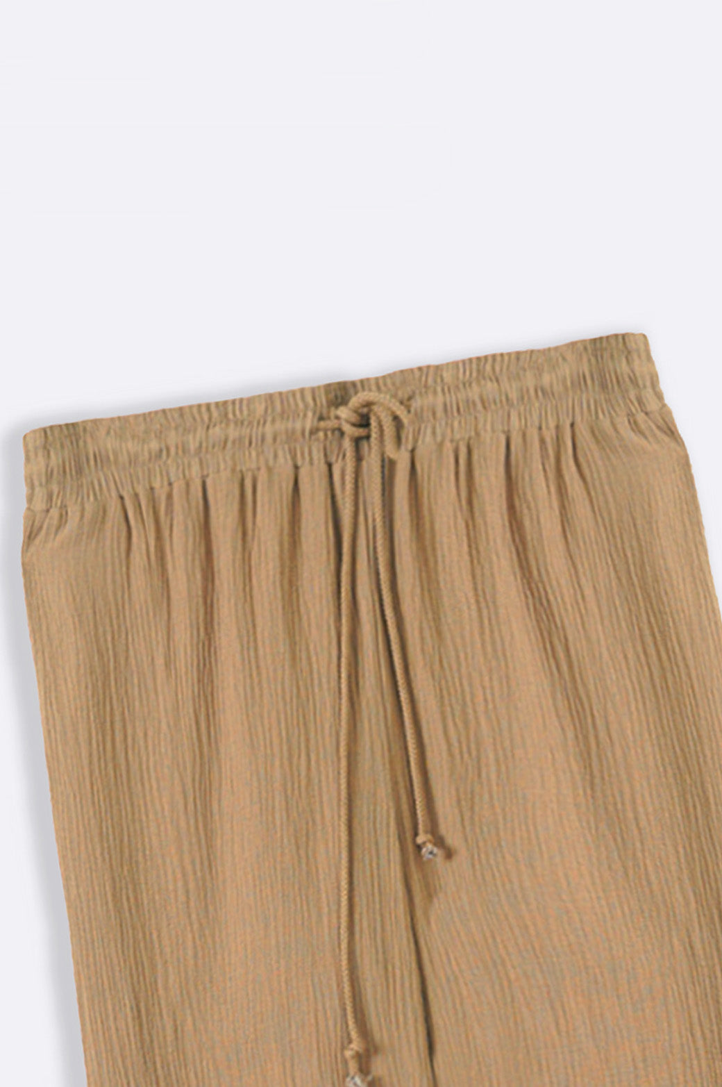 CAMEL CURVE MUSLIN PANTS