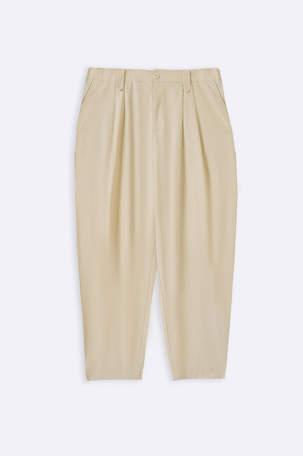 BEIGE CURVE SLOUCHY PANTS