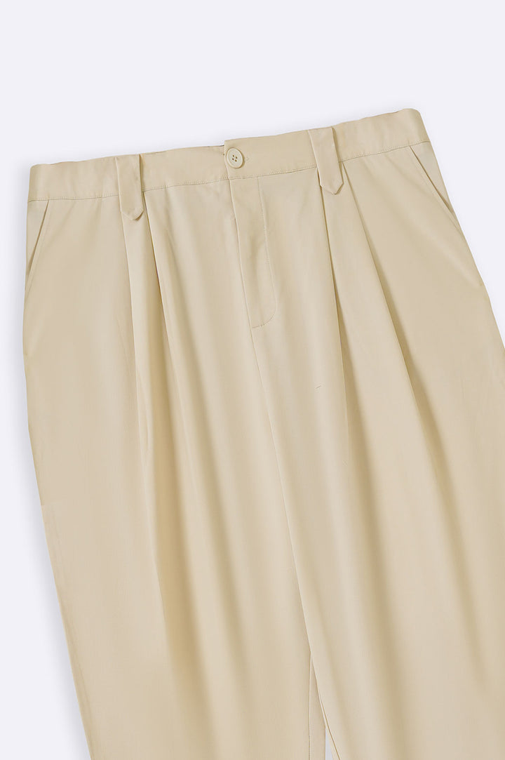 BEIGE CURVE SLOUCHY PANTS