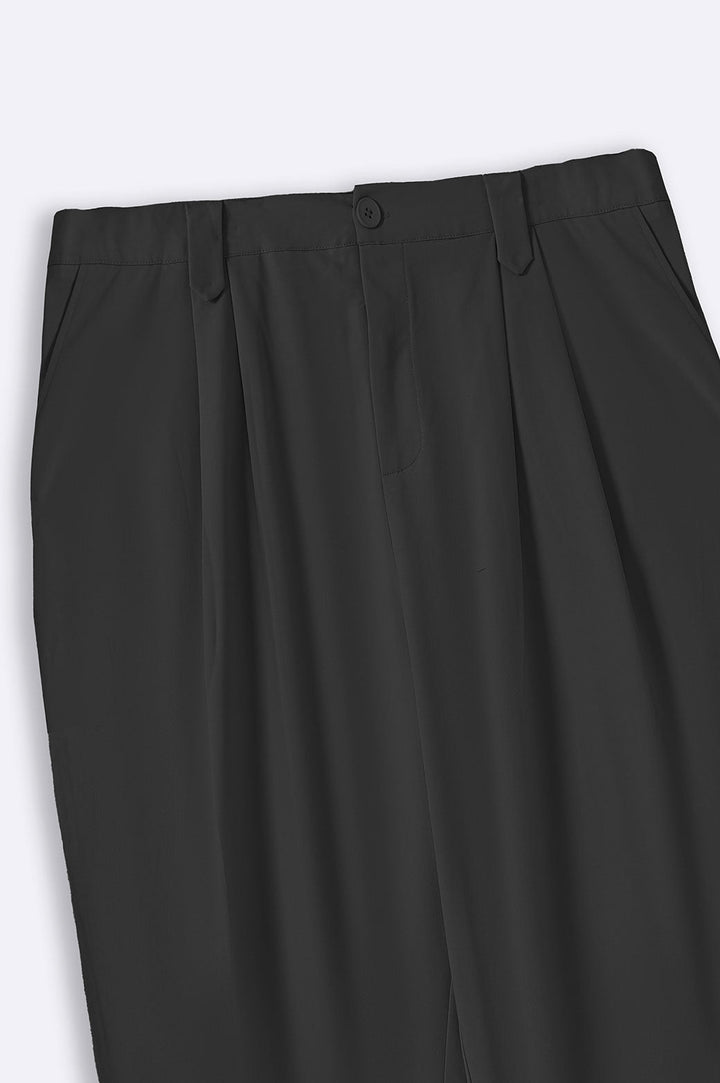 BLACK CURVE SLOUCHY PANTS