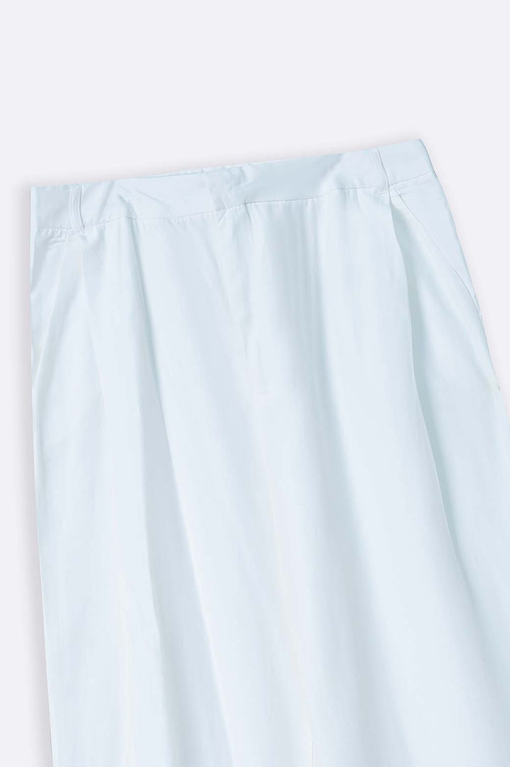 WHITE STONE WASH LONG TROUSER