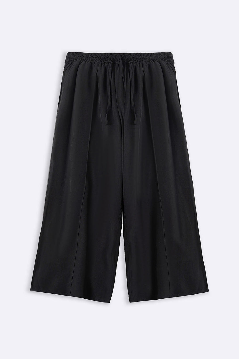 BLACK CURVE DRAWSTRING PANTS