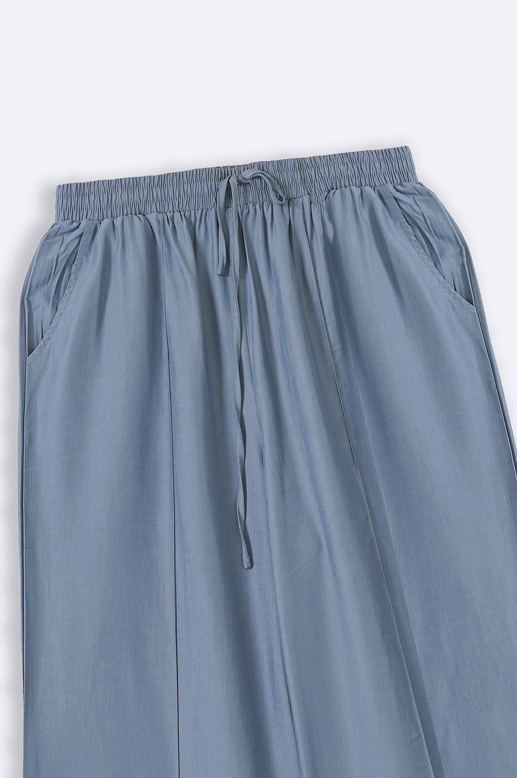 GREY CURVE DRAWSTRING PANTS