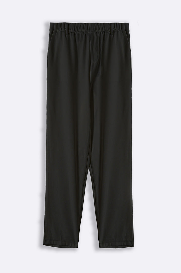 BLACK STRAIGHT LEG PANTS