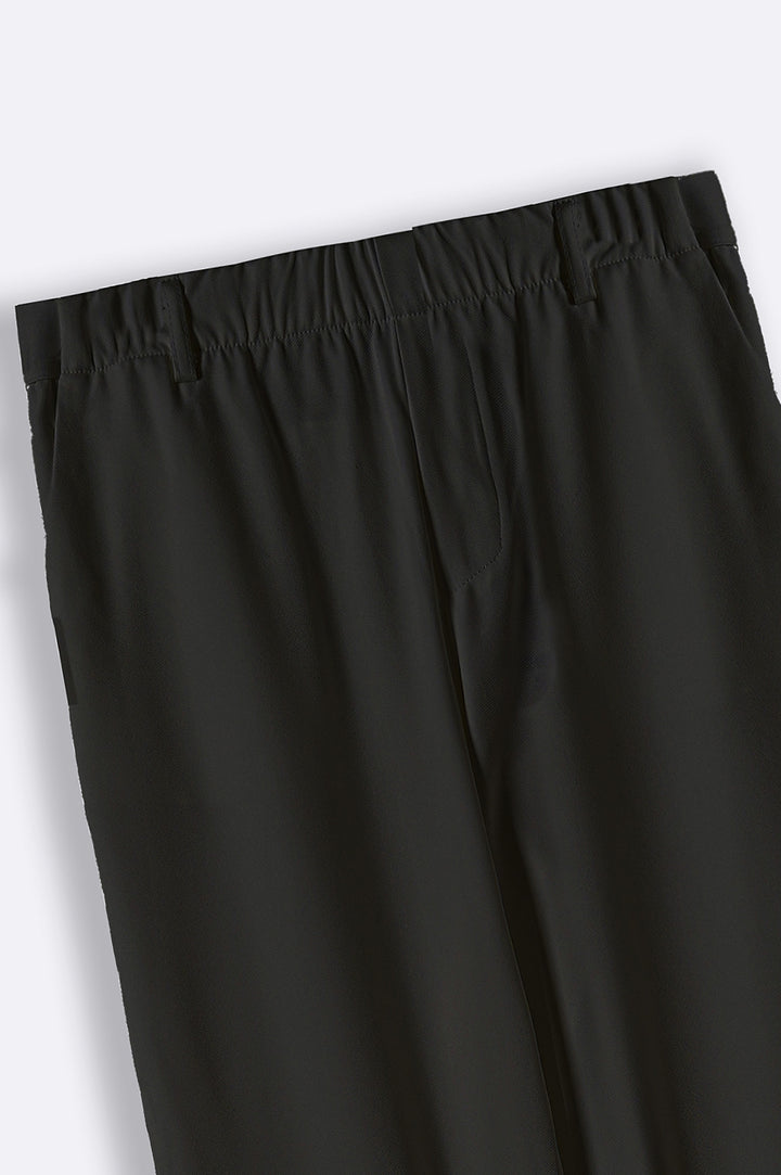 BLACK STRAIGHT LEG PANTS