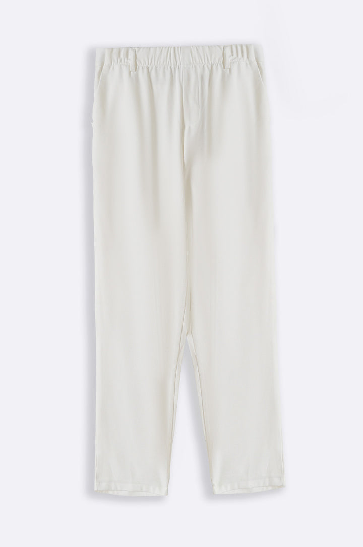 WHITE STRAIGHT LEG PANTS