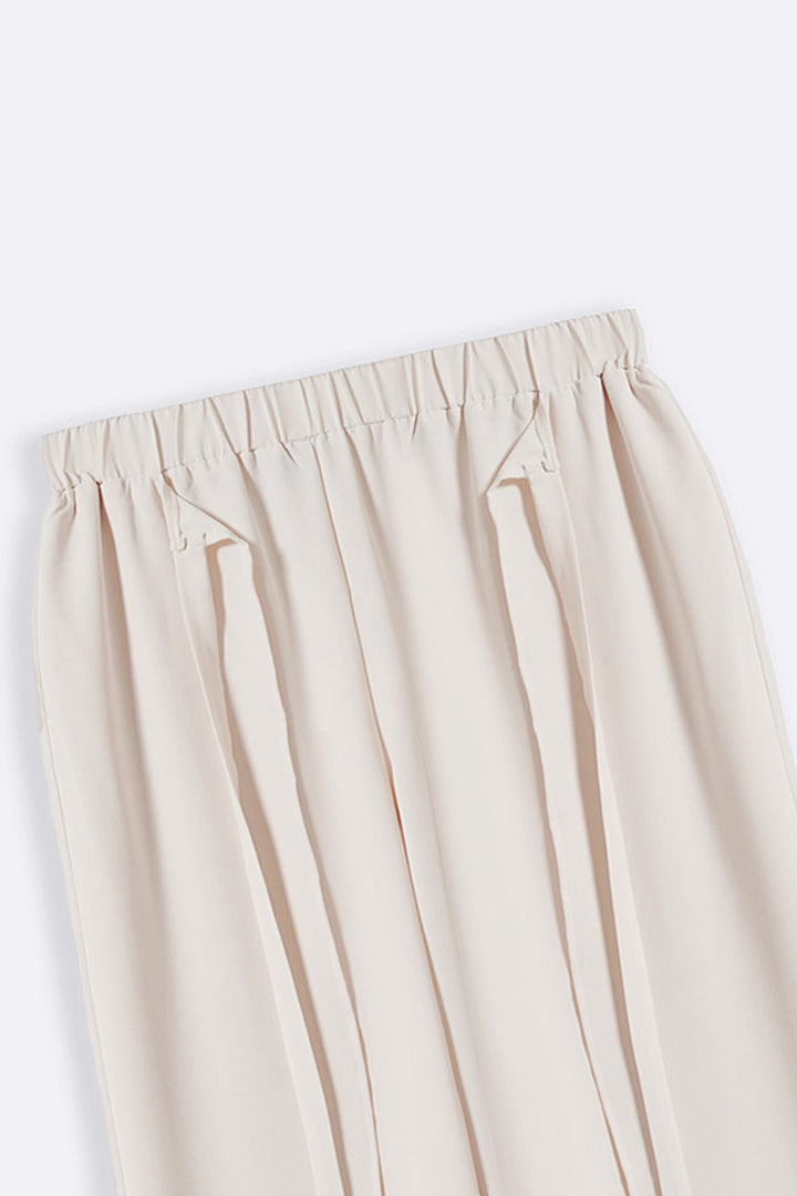 CREAM TIE-AROUND RESORT PANTS