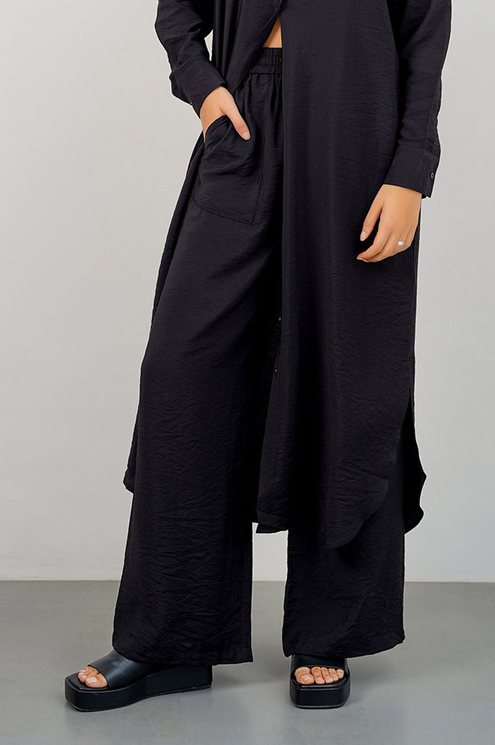 BLACK LONG FLOWY PANTS