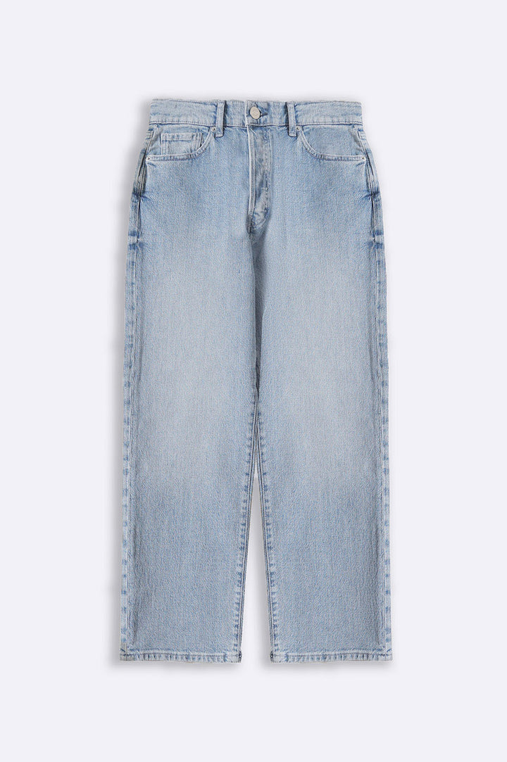 LIGHT BLUE HIGH WAIST STRAIGHT JEANS