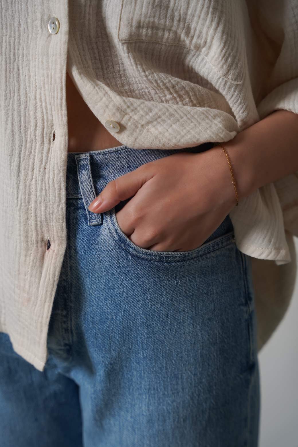 LIGHT BLUE HIGH WAIST STRAIGHT JEANS