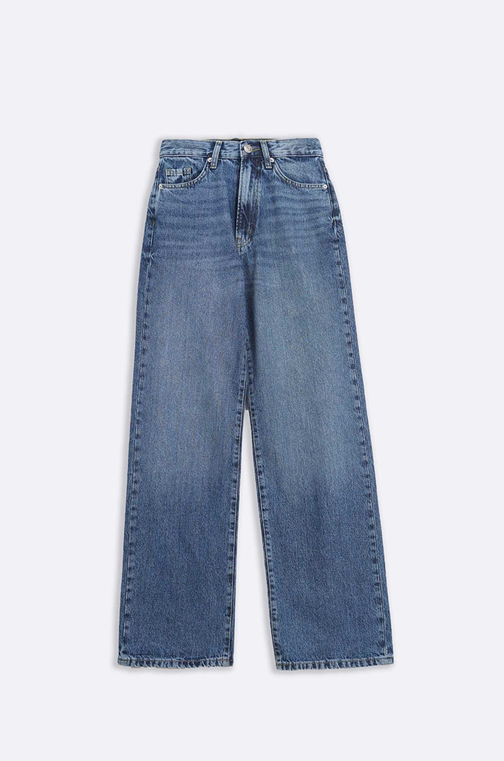 DARK BLUE WIDE LONG JEANS