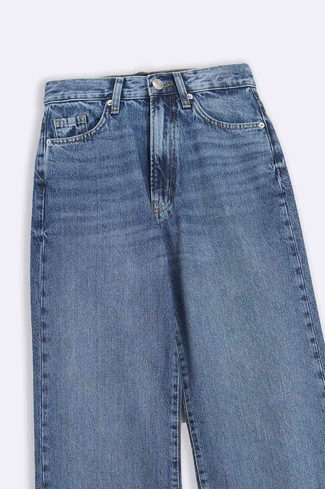 DARK BLUE WIDE LONG JEANS