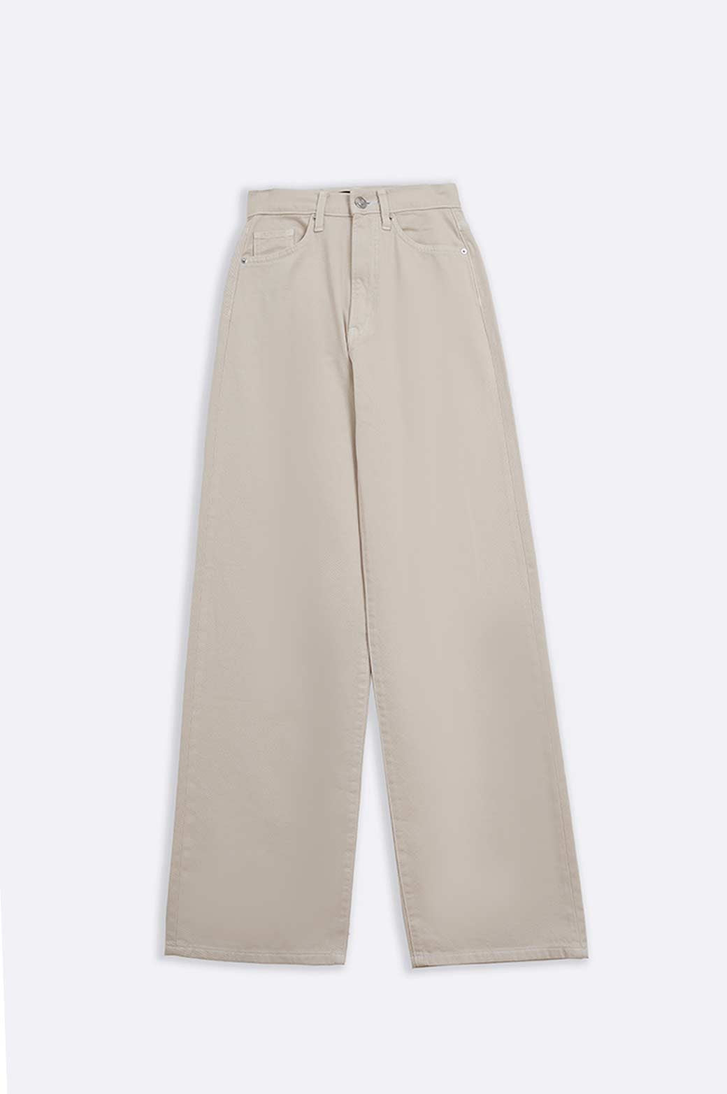 ECRU WIDE LONG JEANS