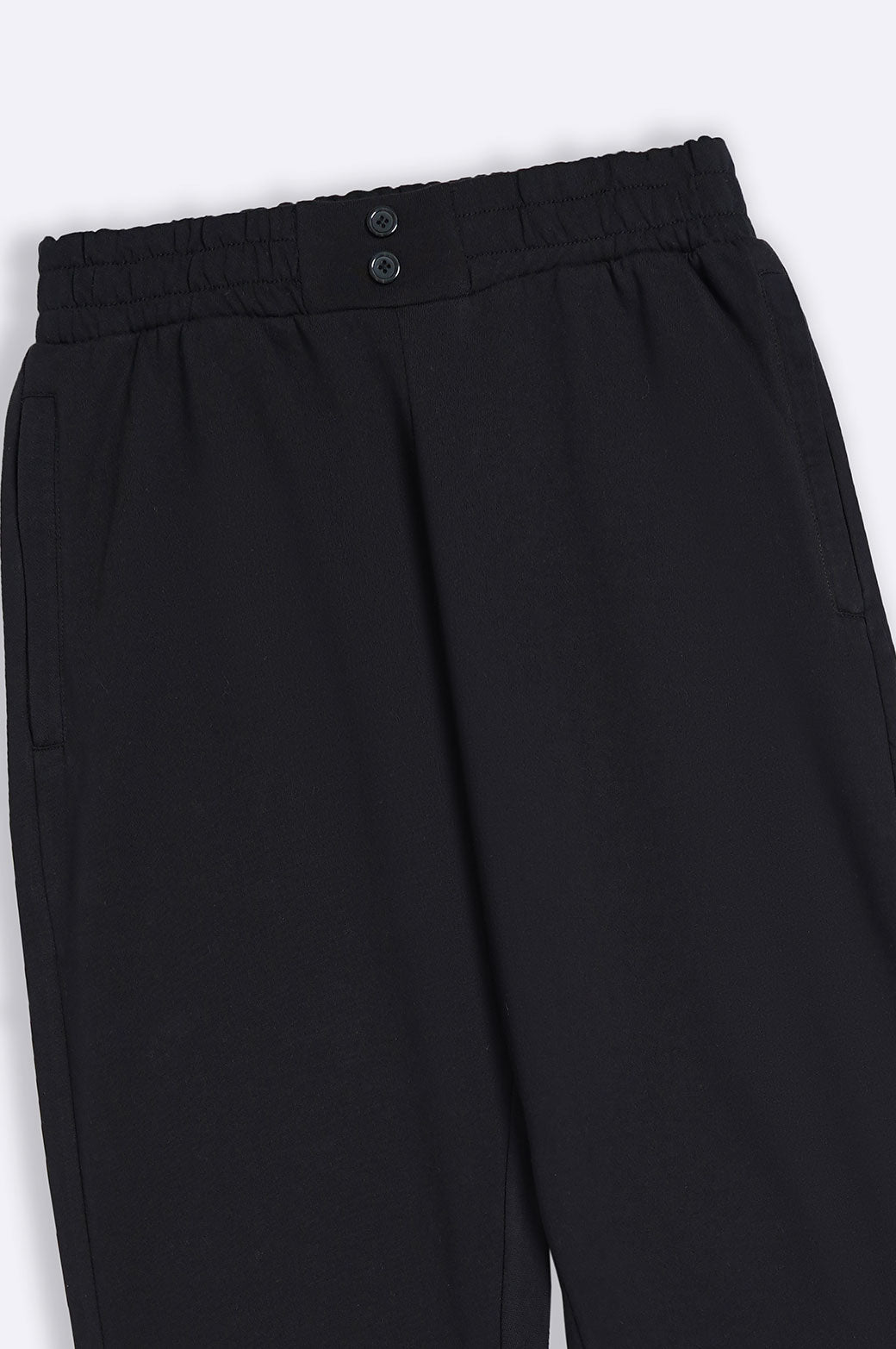 BLACK TURN-UP TROUSERS