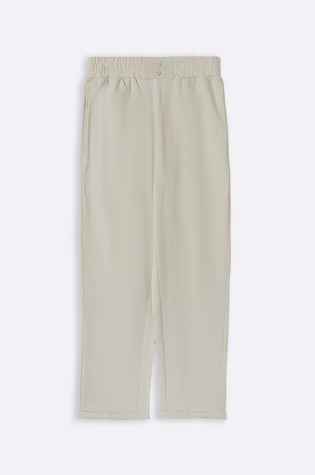 IVORY TURN-UP TROUSERS