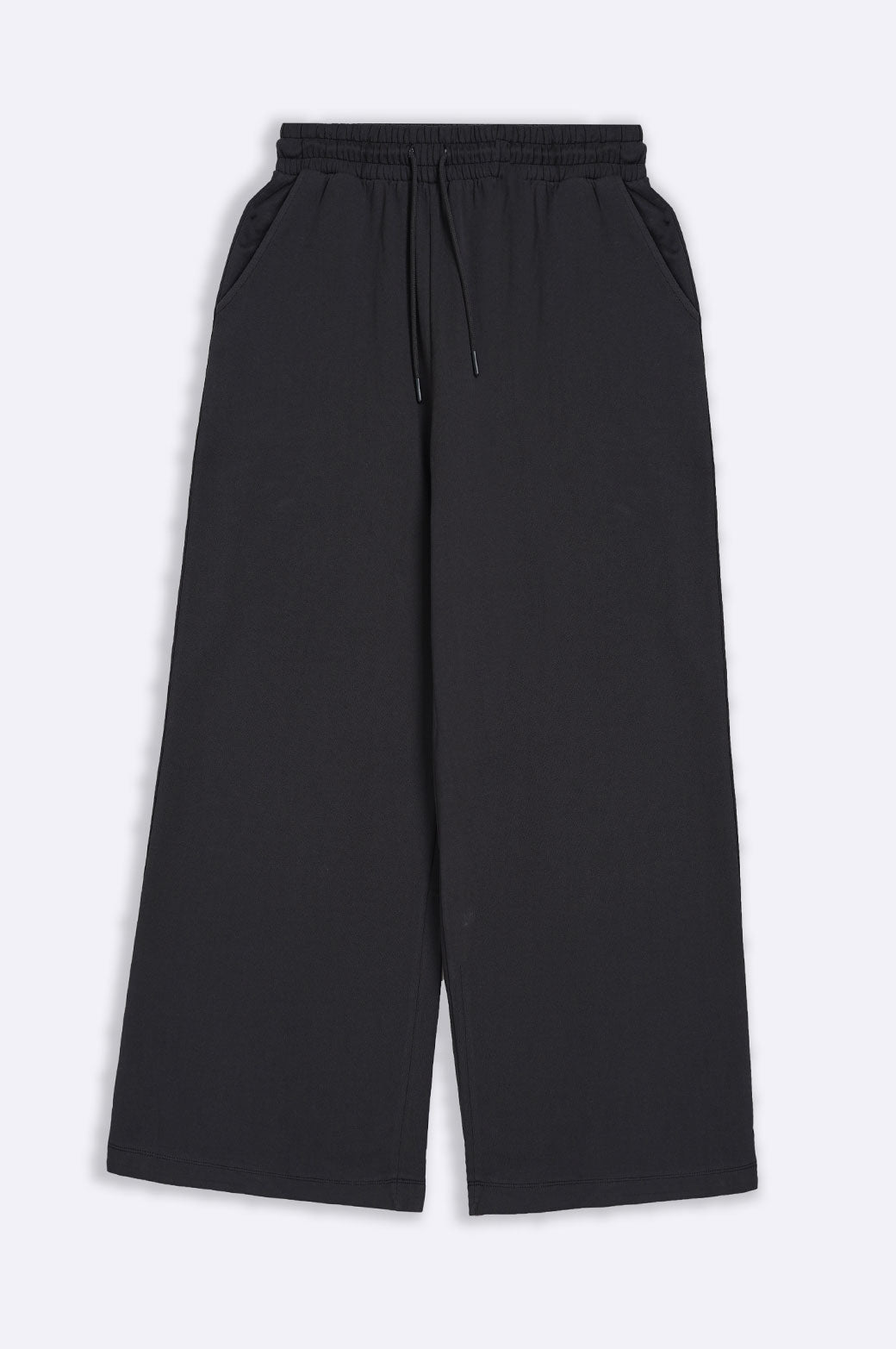 CHARCOAL WIDE-LEG TROUSERS