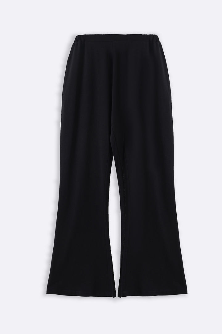 BLACK WIDE LEG PANTS