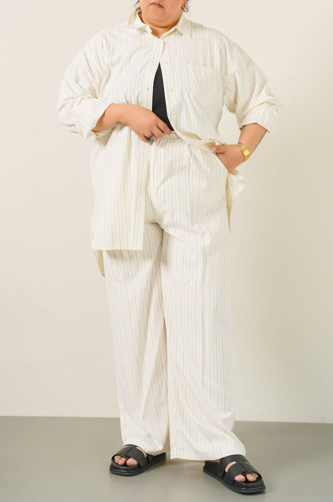 【新品未使用】TELMA WASHI Stripe Wide Pants 34 TELMA＞WASHI Stripe Wide Pants | MAKES ONLINE STORE