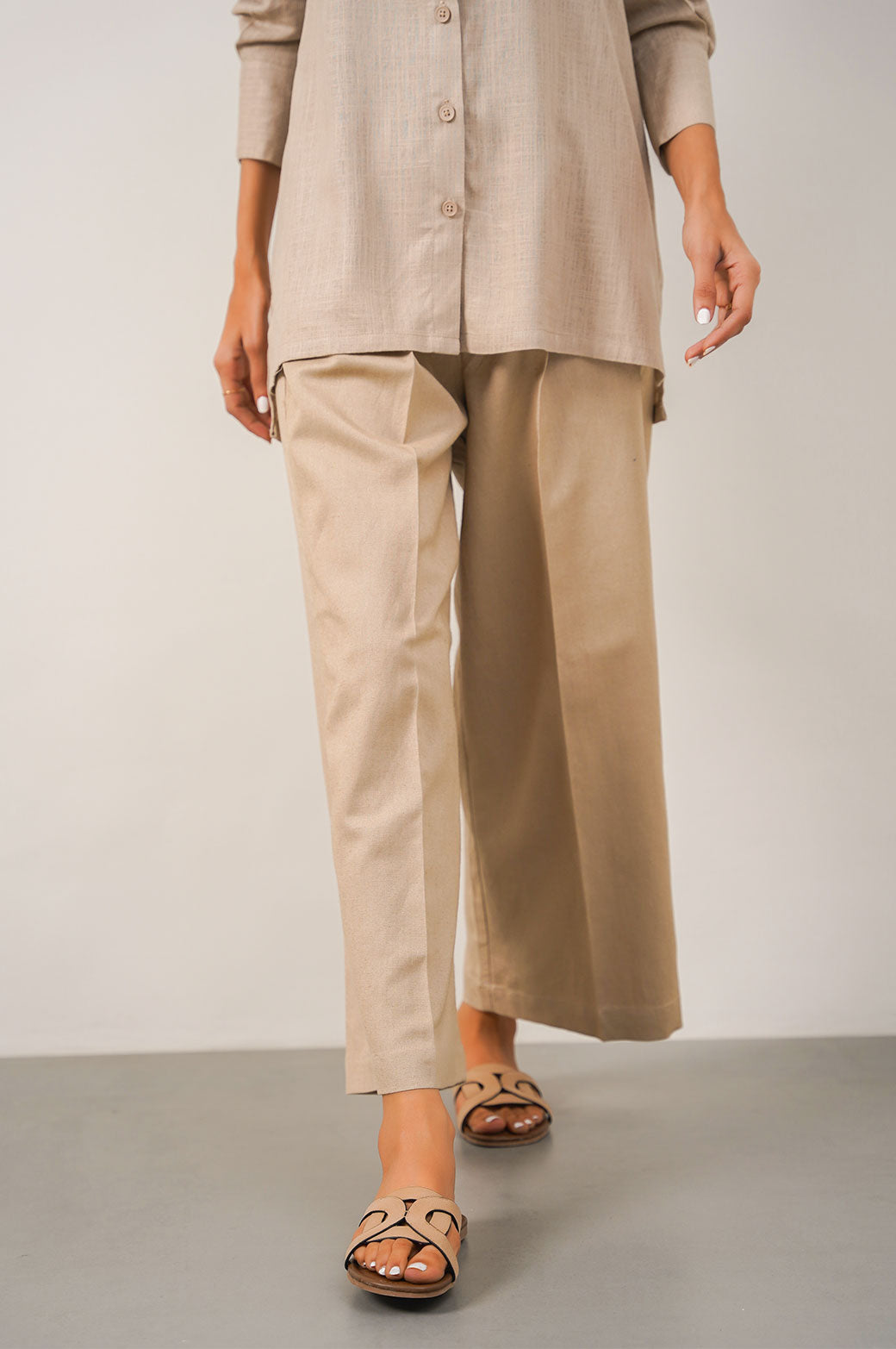 BEIGE BASIC CULOTTES