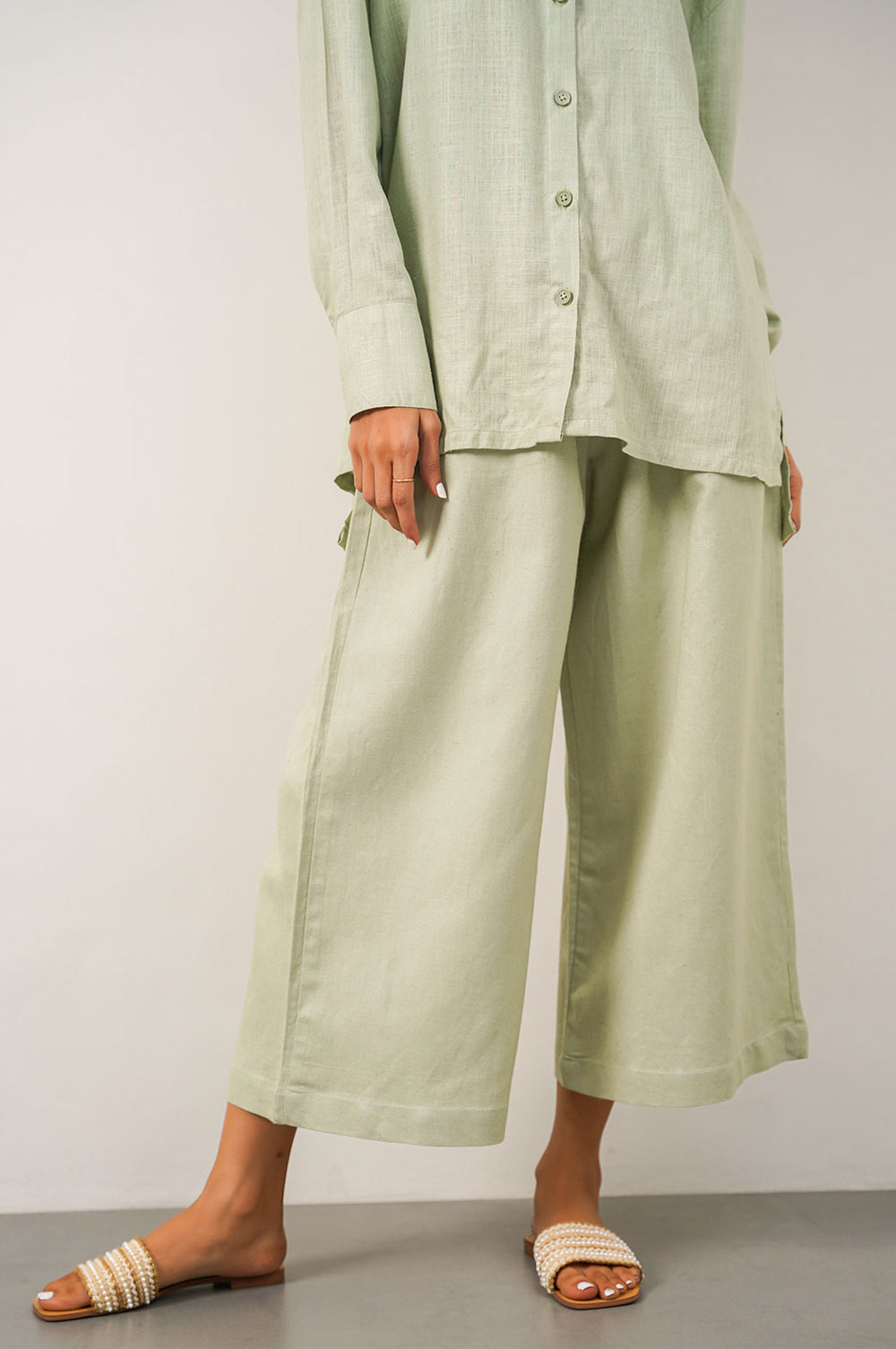 GREEN BASIC CULOTTES