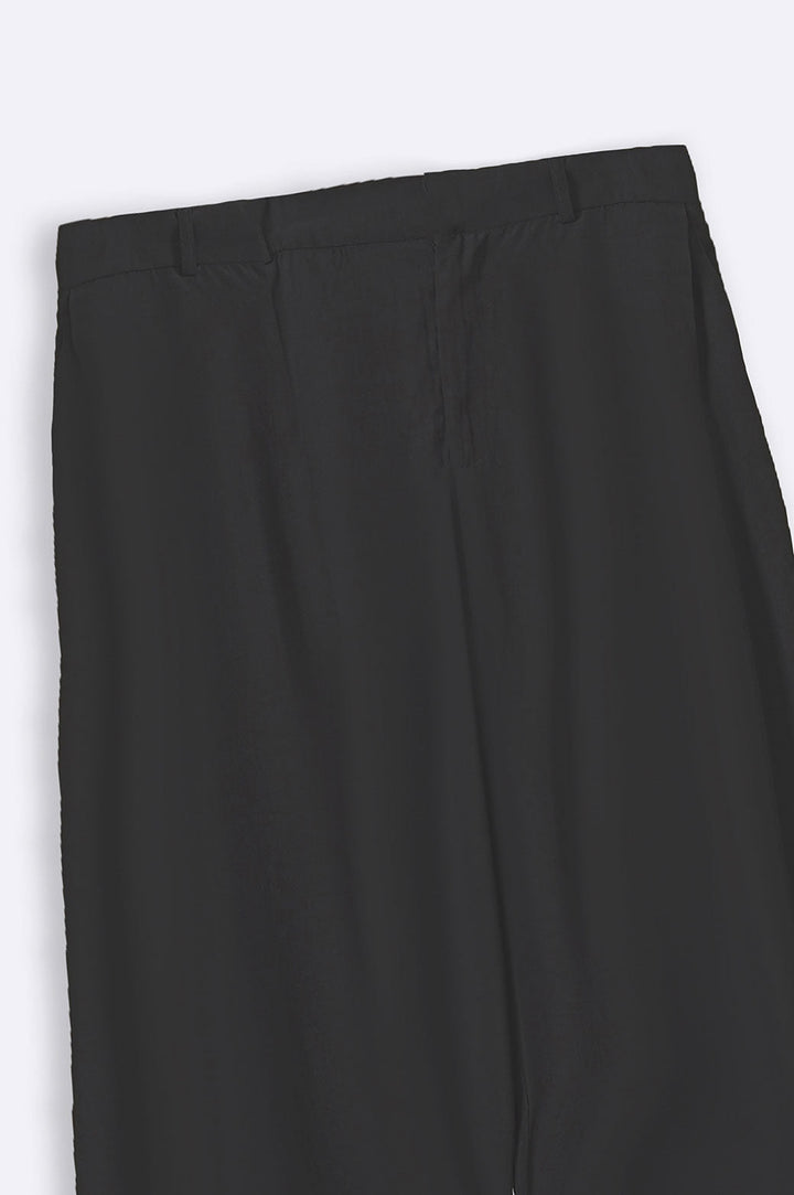 BLACK CURVE STONE-WASH LONG PANTS