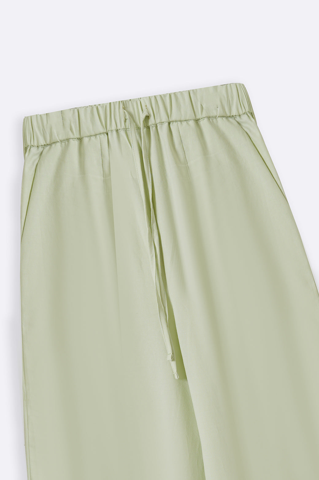 GREEN SCHIFFLI DRAWSTRING CULOTTES