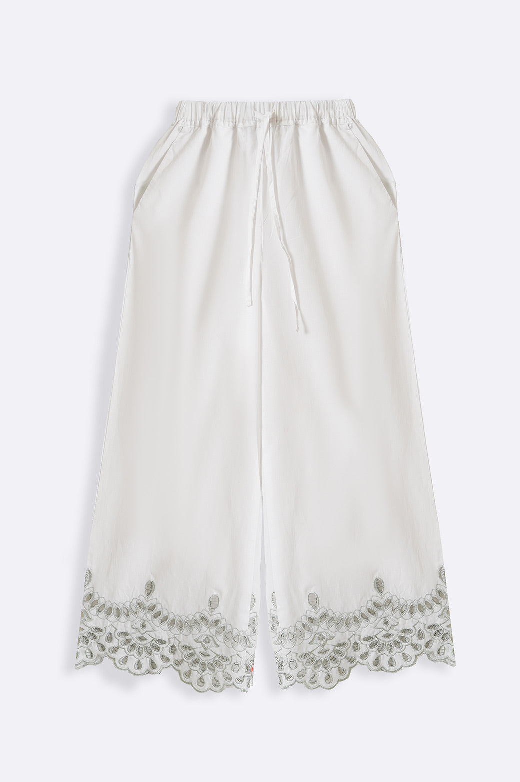 WHITE SCHIFFLI FERN CULOTTES