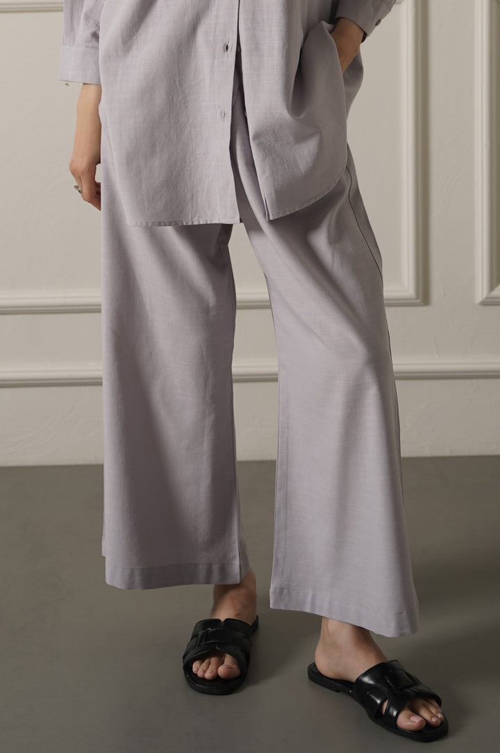 ICE BLUE WIDE ANKLE PANTS